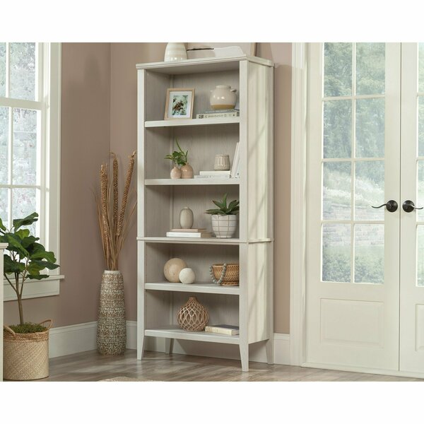 Sauder Larkin Ledge 5-Shelf Bookcase Go , Three adjustable shelves for versatile storage 433634